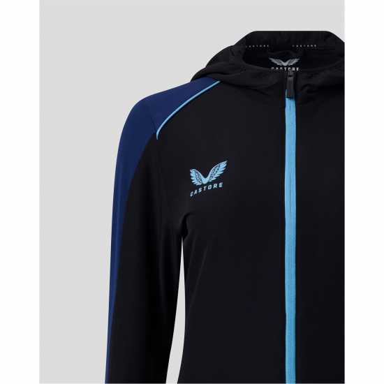 Castore Nufc H Jkt Ld99 Черно/Нордско синьо Дамски суичъри и блузи с качулки