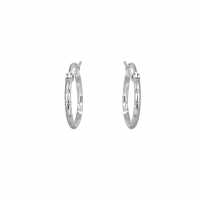 Espree Fashion Rhodium Diamond Cut Earrings