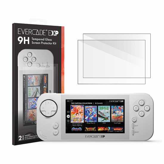 Evercade Exp Tempered Glass Screen Protector Kit Evercade Exp Tempered Glass Screen Protector Kit