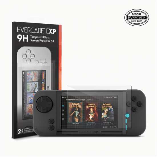 Evercade Exp Tempered Glass Screen Protector Kit Evercade Exp Tempered Glass Screen Protector Kit