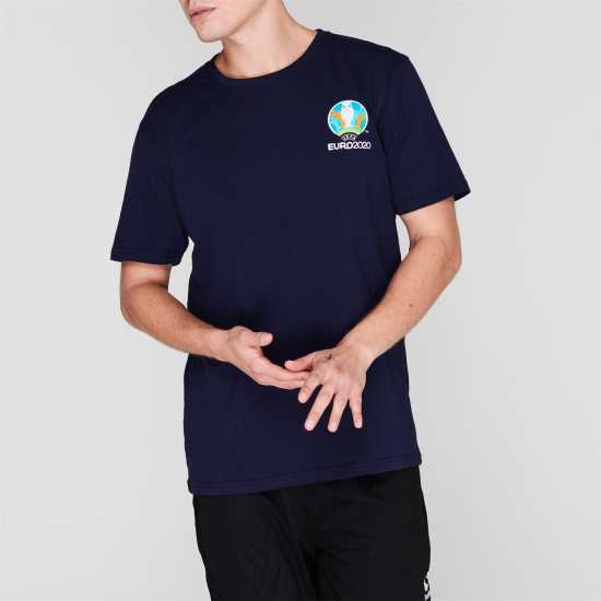Мъжки ризи Uefa Мъжка Тениска Euro 2020 Logo T Shirt Mens Navy Uefa Мъжка Тениска Euro 2020 Logo T Shirt Mens Navy Мъжки ризи
