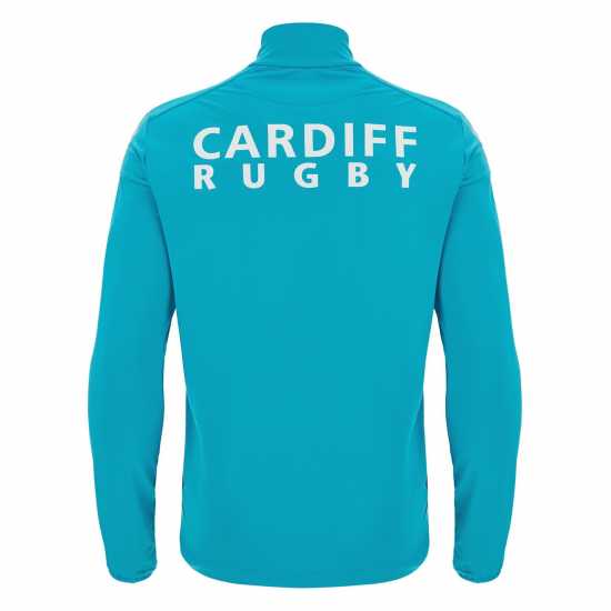 Macron Cardiff Rugby Quarter Zip Training Top 2023 2024 Adults  Мъжки суитчъри и блузи с качулки