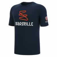 Macron Rugby World Cup Marseille T-Shirt 2022/2023 Mens  Мъжки ризи