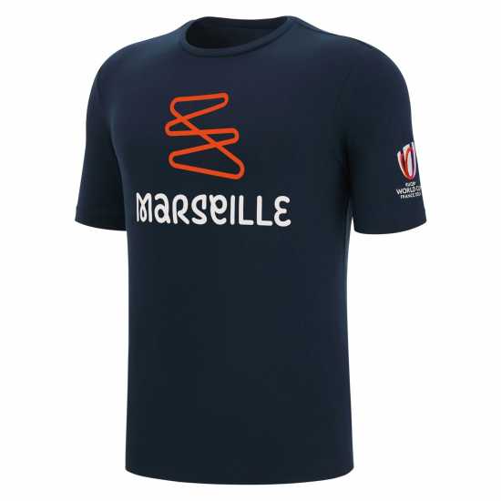 Macron Rugby World Cup Marseille T-Shirt 2022/2023 Mens