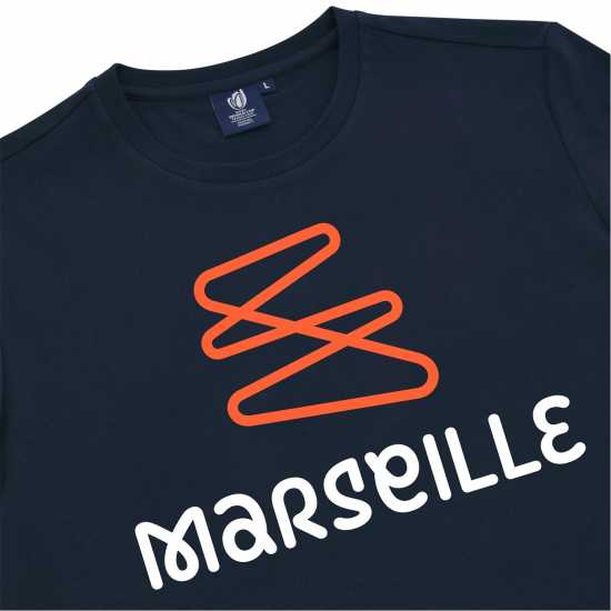 Macron Rugby World Cup Marseille T-Shirt 2022/2023 Mens