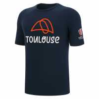 Macron Мъжка Риза Rugby World Cup 2022/2023 Toulouse T-Shirt Mens  Мъжки ризи