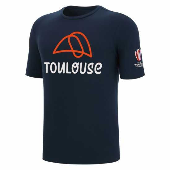 Macron Мъжка Риза Rugby World Cup 2022/2023 Toulouse T-Shirt Mens
