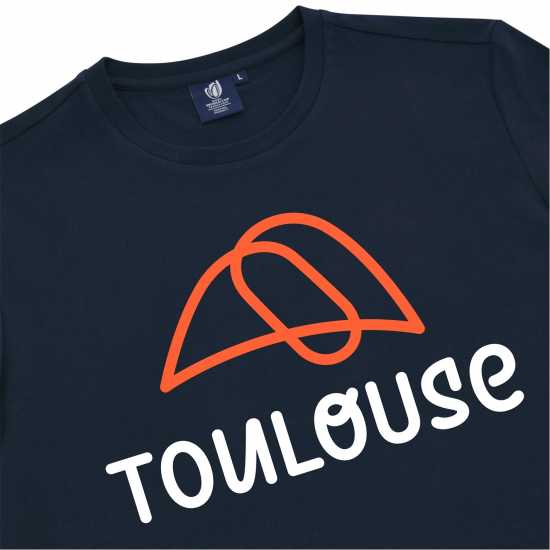 Macron Мъжка Риза Rugby World Cup 2022/2023 Toulouse T-Shirt Mens