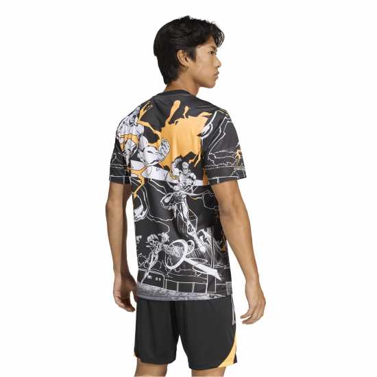 Adidas All Black Marvel Captians Shirt 2025 Adults  