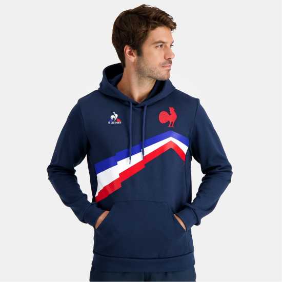 Le Coq Sportif Ffr France Rugby Graphic Hooded Sweatshirt