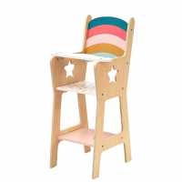 Toy White Doll High Chair