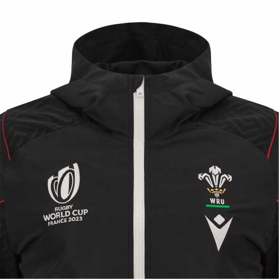 Macron Wales Rugby Full Zip Hoodie 2023 2024 Adults  Мъжки суитчъри и блузи с качулки