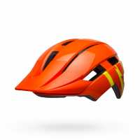Bell Sidetrack Ii Mips Youth Helmet Strike Gloss Orange/Yellow Каски за колоездачи