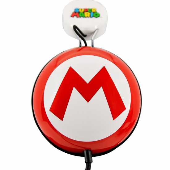 Super Mario Icon Red Black Headphones  