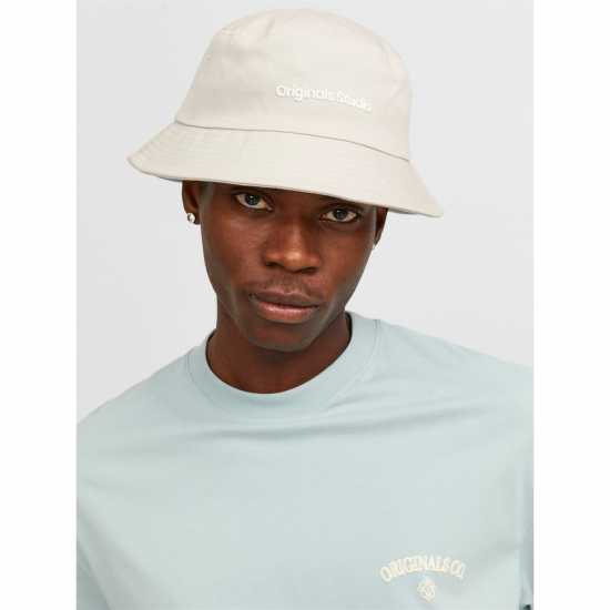Мъжка Рибарска Шапка Jack And Jones Bucket Hat Mens Лунна лъчина Шапки с козирка