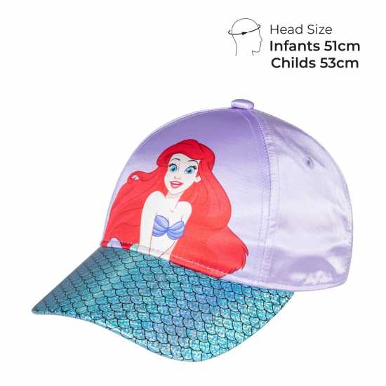 Шапки с козирка Character Peak Cap Childrens Принцеса Ариел Character Peak Cap Childrens Принцеса Ариел Шапки с козирка
