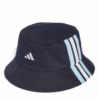 Adidas Рибарска Шапка 3-Stripes Bucket Hat Тъмносин/Лед Шапки с козирка