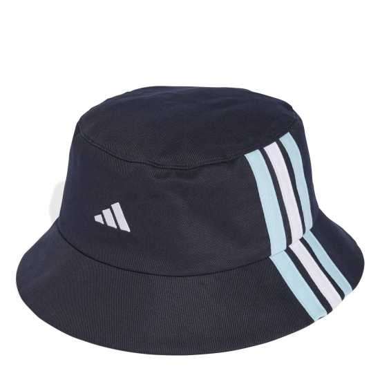 Adidas Рибарска Шапка 3-Stripes Bucket Hat Тъмносин/Лед Шапки с козирка