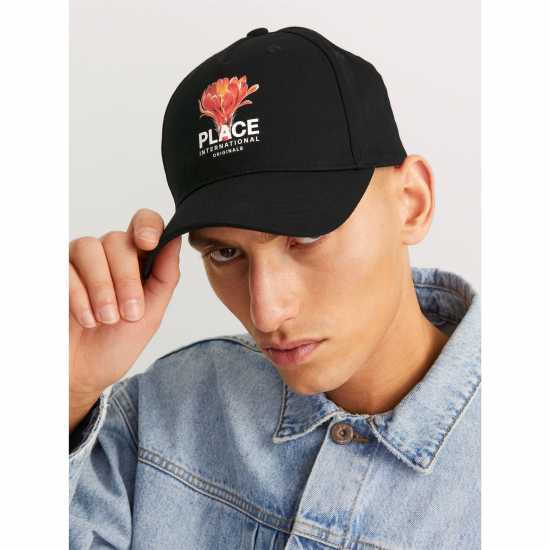 Jack And Jones Baseball Cap Mens Черно/Червено Шапки с козирка