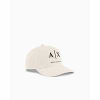 Armani Exchange BASEBALL HAT Cream/Blck Logo 