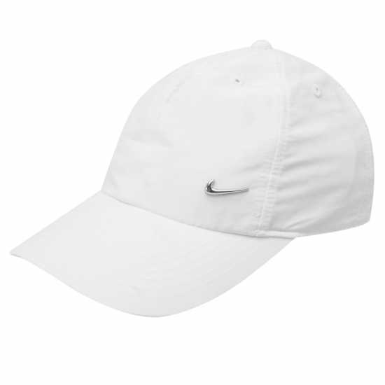 Nike Met Swoosh Cap Junior White Ръкавици шапки и шалове