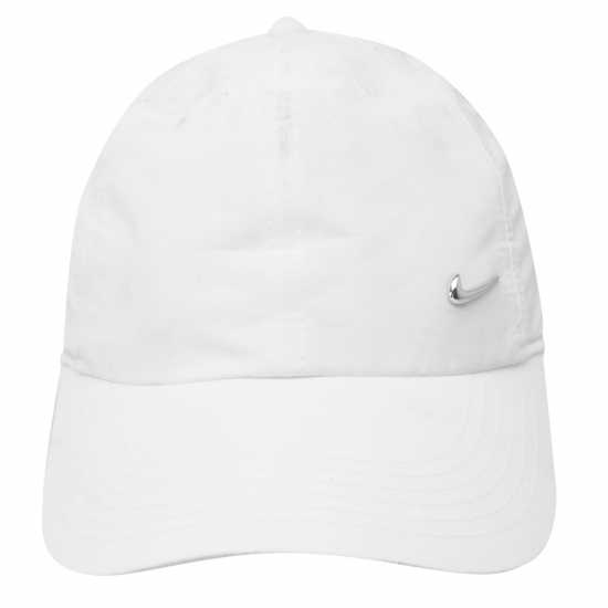 Nike Met Swoosh Cap Junior White Ръкавици шапки и шалове