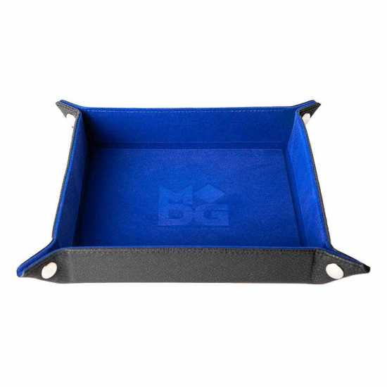 Asmodee Fold Up Velvet Dice Tray: Blue  