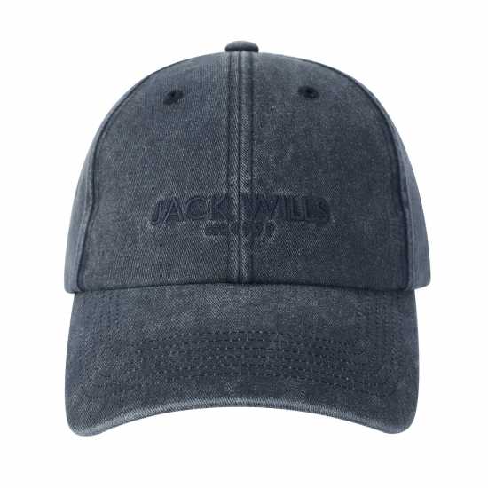 Jack Wills Baseball Cap Black Wash 
