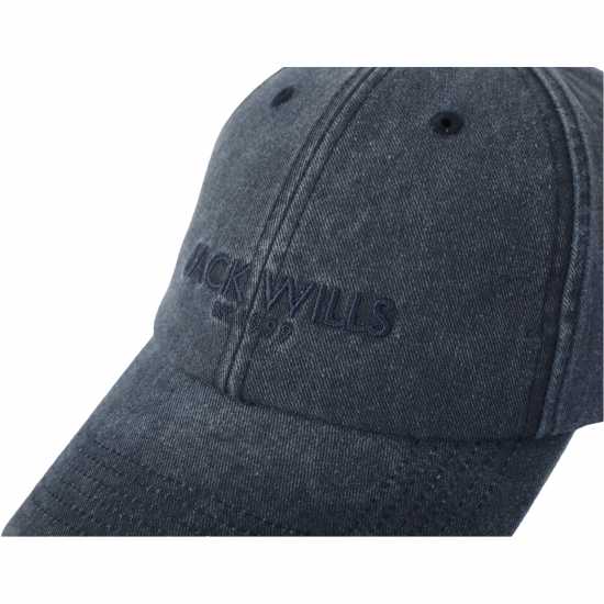 Jack Wills Baseball Cap Black Wash 