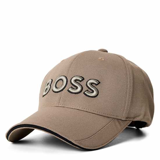 Hugo Boss Boss Men's  Embroidered Logo Baseball Cap Brown 334 