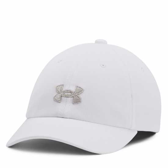 Under Armour Blitzing Adjustable Cap Junior Girls White/Silver - Under Armour Caps and Hats