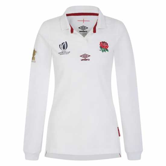 Umbro Риза С Дълъг Ръкав England Rugby Home Long Sleeve Shirt Rwc 2023 Womens  Дамско облекло плюс размер