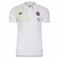 Umbro Блуза С Яка England Rugby Cvc Polo Shirt 2023 2024 Adults White/Dew Мъжко облекло за едри хора