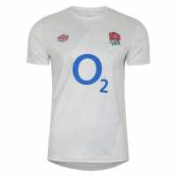Umbro England Rugby Warm Up Shirt 2023 2024 Adults Dew/Metal Мъжко облекло за едри хора