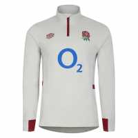 Umbro England Rugby Mid Layer Top 2023 2024 Adults Dew/Metal/Red Мъжки грейки