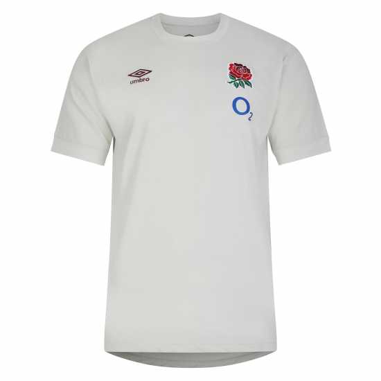 Umbro England Rugby Leisure T-Shirt 2023 2024 Adults Foggy Dew Мъжки ризи