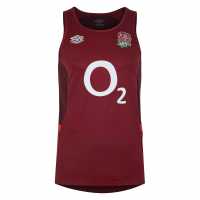 Umbro England Rugby Gym Vest 2023 2024 Adults Red/Scarlet Мъжки ризи