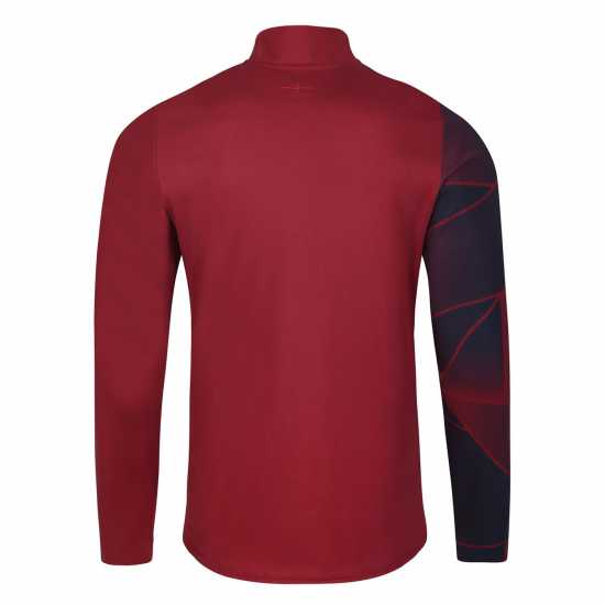 Umbro England Rugby Warm Up Mid Layer Top 2023 2024 Adults Red/Navy Мъжки грейки