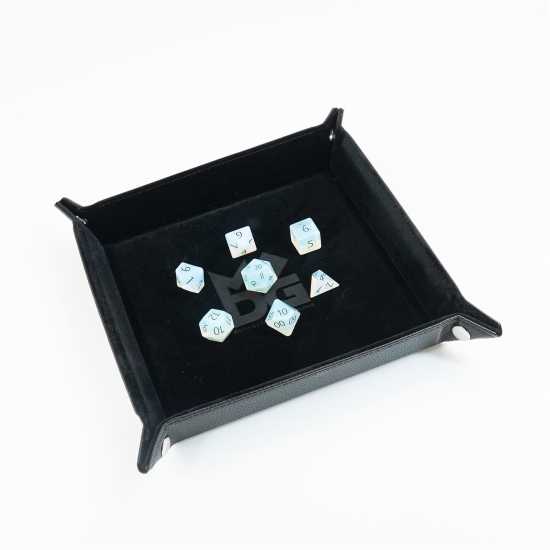 Asmodee Fold Up Velvet Dice Tray: Black  