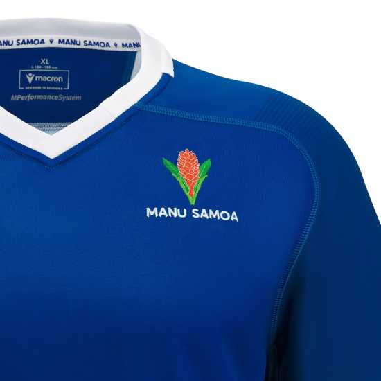 Macron Samoa 23/24 Home Rugby Shirt  Мъжко облекло за едри хора
