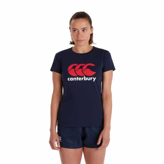 Canterbury Тениска С Лого Ccc Logo Tee Ld34 Navy Дамски тениски и фланелки