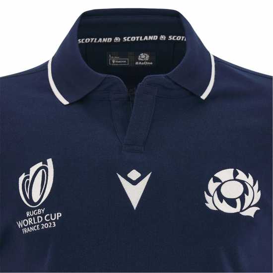 Macron Риза С Дълъг Ръкав Scottish Rwc2023 Rugby Classic Home Long Sleeve Shirt 2023 Adults  Мъжки ризи