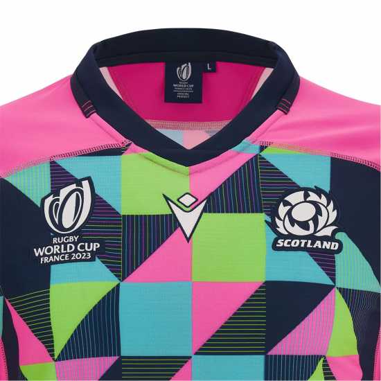 Macron Scotland Rugby Wave Training Shirt 2023 2024 Adults  