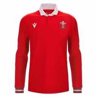 Macron Wru Wales 23/24 Home Long Sleeve Rugby Shirt  Мъжки ризи