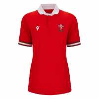 Macron Wru Wales 23/24 Home Womens Sleeve Rugby Shirt  Дамско облекло плюс размер