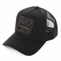 Societe Noir Men's Box Mesh Trucker Cap Black 