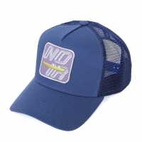 Societe Noir Men's Box Mesh Trucker Cap Blue 