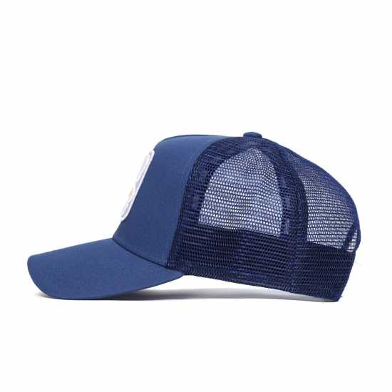 Societe Noir Men's Box Mesh Trucker Cap Blue 
