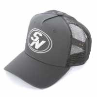 Societe Noir Men's Mesh Trucker Cap White/Grey 