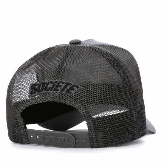 Societe Noir Men's Mesh Trucker Cap White/Grey 